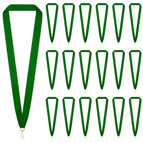 30 Stück Auszeichnungsbänder, Medaillenbänder, Halsbänder für Medaillen, flache Medaillen-Schlüsselbänder, Schlüsselband mit Schnapp-Clips für Wettbewerbe, Sport, Meeting, Party, Studenten,