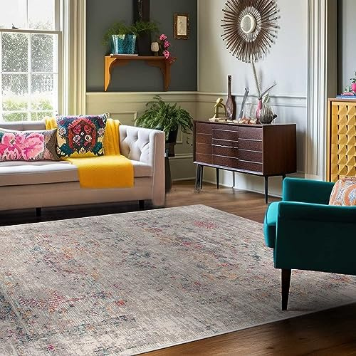 Mazovia Bunte Teppiche - Vintage Bunt Teppich für Wohnzimmer, Esszimmer - Oeko-TEX - Multi Mehrfarbig - Versch. Größen - 120 x 170 cm