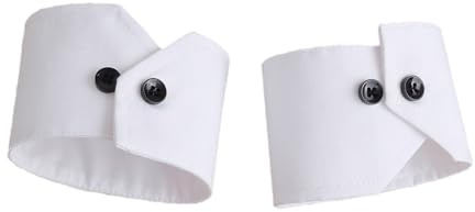 PENGXX Einfache Handgelenkmanschetten, abnehmbares Armband, elegante schwarze Knöpfe, Hemd-Stil, falsche Manschetten für Pullover