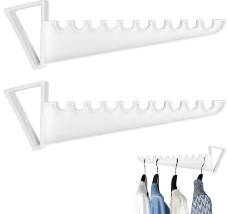 Anwangda 2Pcs Over Door Coat Hooks Hanger, Non-Drilling Clothes Hat Hangers, 21.5cm Space Saving Storage for Bedrooms, Bathroom, Towels, Coats, Jackets (White)