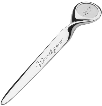 polar-effekt Brieföffner aus Edelstahl mit Gravur - Geldgeschenk für Freunde und Kollegen - Öffner für Briefe und Pakete - ideal für das Büro und Zuhause