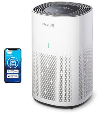 Clean Air Optima CA-505 Smart - Intelligenter HEPA Ionisator Luftreiniger - Leiser Ventilator: <10dB(A) im Schlafmodus - 250m³ teilchenfreie Luft - Geeignet für Räume bis: 50m² / 125m³