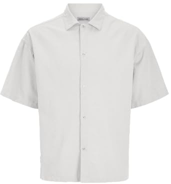 JACK & JONES Jjbreeze Oversized Shirt SS Camisa de Manga Corta, Blanco, XXL Hombres