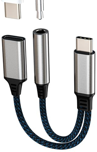 Adattatore USB C 3,5 mm splitter cuffie DAC Audio AUX per iPhone 15 iPad Samsung