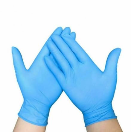 Powder Free Disposable Gloves 1 x 100 (n/a, Blue, Vinyl, 1, Large, n/a)