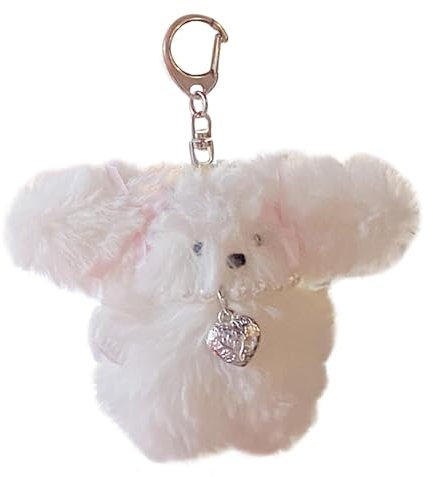 Hunde-Plüsch-Schlüsselanhänger, süßer Schlüsselanhänger für Frauen | Süßer Hund, schöner Tierperlen-Taschenanhänger,Modisches Accessoire, Rucksack-Clips, Auto-Schlüsselanhänger für Partygeschenke, Kla