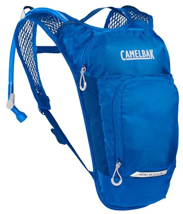CamelBak Mini M.U.L.E. Kids Hydration Backpack, Lightweight Trail and Bike Pack with 50oz Reservoir, Blue
