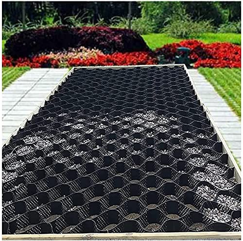 SAFWELAU Dalles Stabilisateur Gravier Gazon 2 d'épaisseur Renforcement de la Plate-Forme de Remblai, Antidérapant Perméable Grille de stabilisation au Sol pour Sable Graviers de Pois Sol