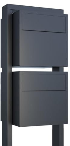 Standbriefkasten Lucera for Two in Schwarz | rückseitige Entnahme