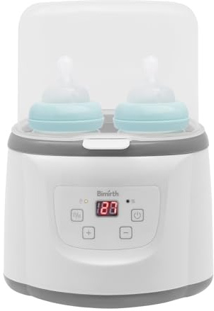 Flaschenwärmer Baby 6in1 Fläschchenwärmer Sterilisator für Babyflaschen mit Temperaturregelung Abschaltschutz und LED-Display Warmhaltefunktion Auftauen für Familien Kinderzimmer Kindertagesstätten