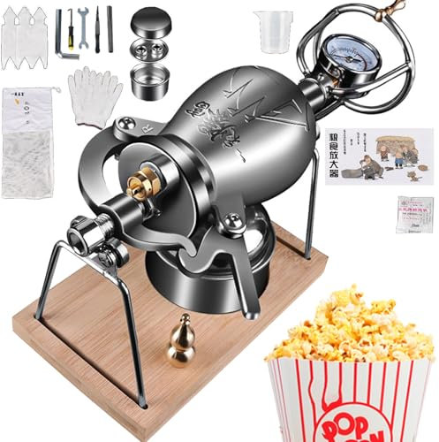 Hand popcornmaschineChinese Popcorn Maker Pressure Small Stovetop Popcorn Popper Vintage Popcorn Machine Smal Puffed Rice Maker (Color : 328ml)