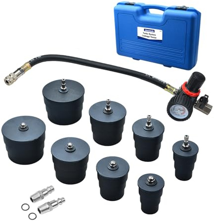 Zoomtools 9tlg Turbolader Ladeluft System Adapter Satz Ladeluftkühler Abdrücksatz Prüfwerkzeuge für Ladeluftschläuche