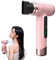 Sèche-cheveux portable sans fil, 15000 mAh, avec écran numérique, rechargeable, avec charge USB, vent chaud froid, 3 vitesses et 3 températures, pour le camping de voyage, rose