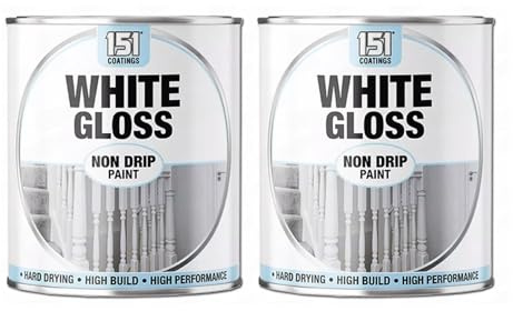 MIXEL White Gloss Non-Drip Paint, Easy-To-Apply, Quick-Drying Formula, Ideal For Wood, Metal, Walls, DIY Enthusiasts, Perfect For Interior And Exterior Use, 300ml, (2 Pcs)