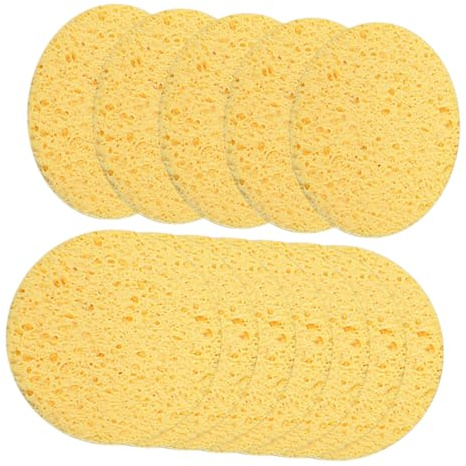 VALICLUD 50stücke Gesichtsschwämme Für Reinigung Und Peeling Runde Form Aus Feinem Zellstoffmaterial Make-up Entfernung Im Lieferumfang Enthalten