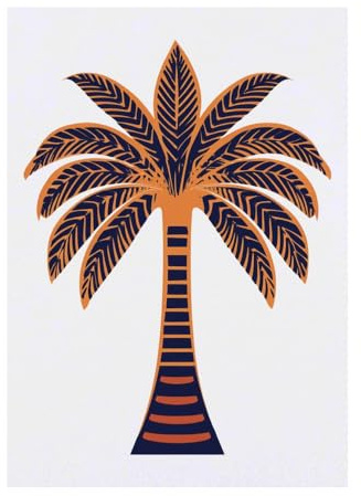 'Indian Palm Tree ' Temporary Tattoo - Water Resistant, Skin-Safe, Non-Toxic Transfer (TO00082039)
