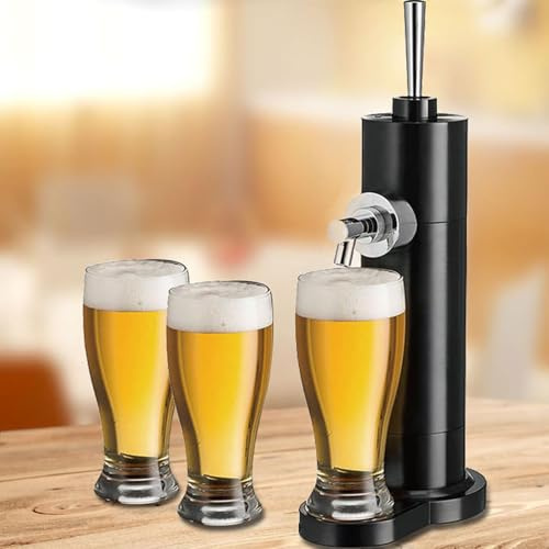 Portable Draft Beer Dispenser with Fine Foam Generator, Mini Kegerator for Home Bars, Electric Drink Dispenser Ideal for Beer Enthusiasts