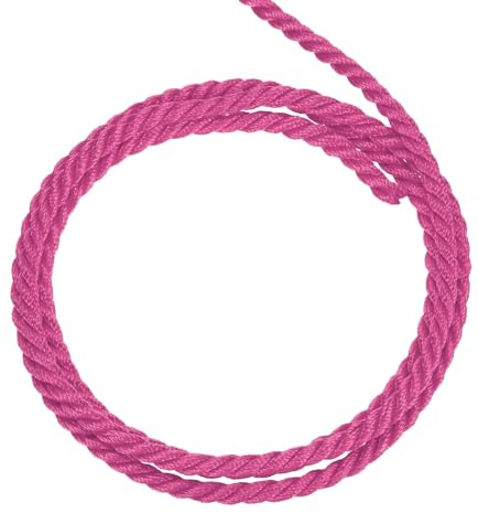 QUARKZMAN Corda Intrecciata in Poliestere 20m, 3.5mm 3 Strati Cordino Decorativo Ritorto Flessibile Brillante per Tenda Artigianato Regalo Borsa Decorazioni Natalizie, Rosso Rosa - 22ft