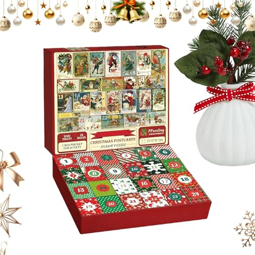 Countdown-Kalender für Weihnachten – Familienspiel | 24 Tage Rechnungskalender für Kinder | für Frauen Mädchen Teenager Ehefrau Ehemann Sohn Tochter Familie