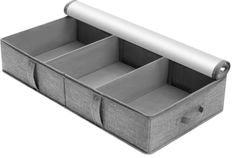 HIAKDOFT Caja Organizadora Plegable para Ropa y Accesorios Gran Capacidad con Tapa Transparente y Múltiples Compartimentos para Armarios y Orden Dormitorios Almacenamiento Versátil para