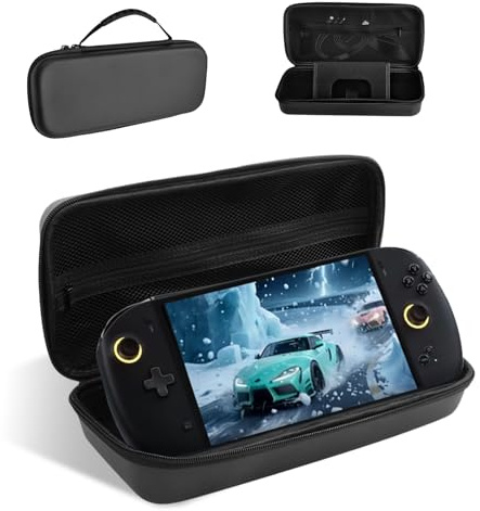 YAJOJO Carrying Case for OneXPlayer OneXfly Apex Handheld Game Console,Stand Hard Shell Cover with Pocket for OneXPlayer OneXfly Apex Cable Charger & Accessories ,Shockproof,Black
