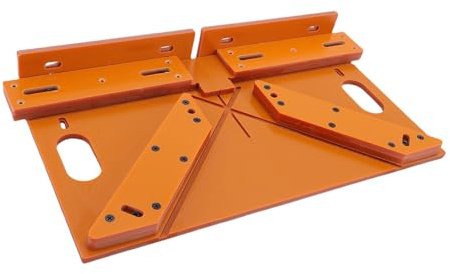 Ejoyous Door Panel Cutting Guide 45-90 Degree Angle Cutting Tool with 8mm Synthetic Cardboard for Miter Saw Base Length 41.5-51.5cm Door Frame Window Trim