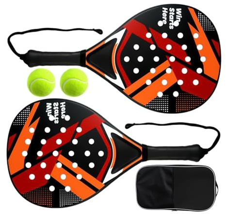 de Tennis Tennisschläger-Set für Damen, tragbar, rutschfest, stoßfest, sicherer Griff, Unterstützung für die Komfortkontrolle, sportliche Installation