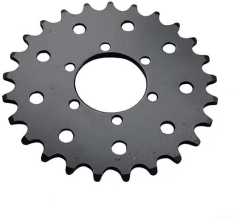 Zilimontt Plateau en acier 25T pour chaîne 410 - Pignon fixe compatible avec vélos électriques, VTT et Fixie standard pour transmission de vélo - Noir