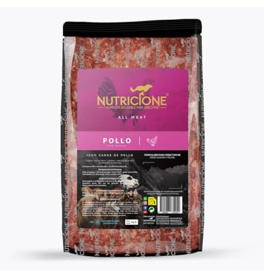 Nutricione All Meat | Carne de Pollo con Hueso para Perros y Gatos - 9kg Congelada (9 Paquetes de 1kg) | Dieta Barf