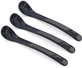 Twistshake 3 x Fütterungslöffel-Set für Babys, Kleinkinder, BPA-frei, 6+ Monate, Schwarz