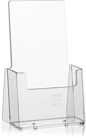taymar C110 40 Stück Flyerständer, Prospekthalter, Prospektständer, DIN Lang (DL) transparent ,