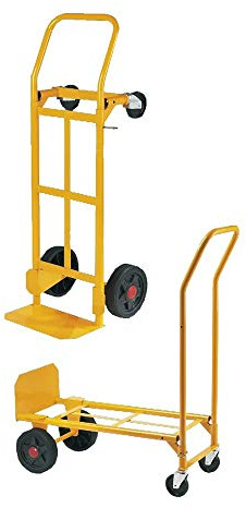 Svelt Carrello Portapacchi Biposizione in Acciaio – Trasformabile Verticale/Orizzontale, Portata 200 Kg, con Ruote Girevoli
