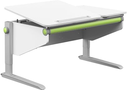 moll Winner Split Comfort Kinderschreibtisch höhenverstellbar | mitwachsend & ergonomisch mit geteilter, neigbarer Tischplatte & gerundeten Ecken | Schreibtisch ideal für Schulkinder | Made in Germany