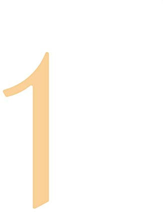 BNXTF Numero civico in ottone dorato 3D Numero civico Moderno DIY Segni Creativi Casa Giardino Decorazione Artigianato per Porta Esterna Digitale Casa (Misura 1)