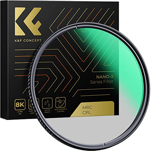K&F Concept Nano X-Serie Polfilter 72mm CPL Filter Polarisationsfilter MRC mit 28x vergütet