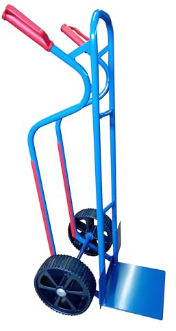 RLW Profi Stahlrohr Sackkarre Stapelkarre Maximium 300 kg - Schaufel 280x280 mm - Made in EU - kein Asien-Import (Thermoplastisches Gummi-Rad/PVC-Speichenfelge schwarz/Rollenlager)