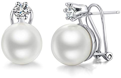 Perlas Pendientes Pendientes Mujer Plata De Perlas Cultivadas Blanca Joyas Para Mujeres