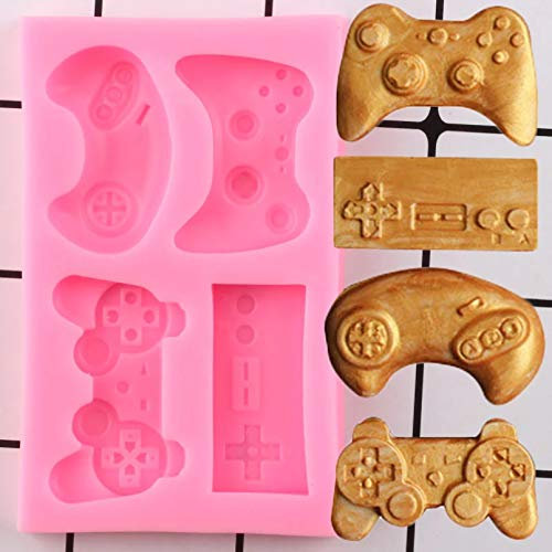 JLZK Keyboard Silicone Molds Controller Gamepad Game Mold Party Cake Decorating Tools Candy Clay Chocolate Mold