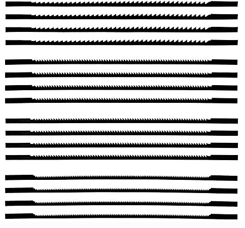 16 Lame Lame Per Sega A Scorrimento, Pergamena in Acciaio AI Carbonio Da Con Denti a Spirale, Per Legno, Metallo, Plastica, Taglio, Taglio, Intaglio