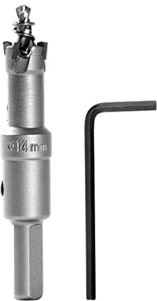 Dribotway Bi-Metall Lochsäge 14mm Hartmetall Heavy Duty Industrial Grade Edelstahl Lochschneider für Mental Wood Edelstahl Kunststoff Kupfer