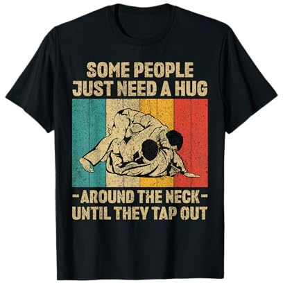 Some People just Need a Hug Vintage BJJ Brazilian Jiu Jitsu T-Shirt Small