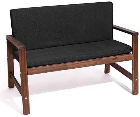 PARAMAISON Cuscino Panca 120x40 Cook, Imbottito, Sfoderabile, Antigraffio, con Laccetti, Interni od Esterni, Imbottitura 5 cm, Universale Copri Panca Giardino