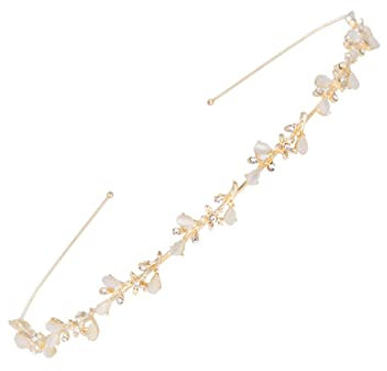 WeddHuis 1 Stück Braut Haarschmuck Diadem Mädchen Stirnband Kronen - Feen Kopfschmuck, Mittelalter Kopfschmuck, Brautschmuck Gold Silber, Kommunion Konfirmation Haarschmuck