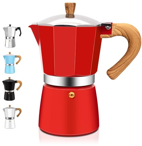 DITOSH 3 Cup Aluminum Espresso Stovetop Moka Pot Express Coffee Maker Percolator Italian Classic Mocha Coffee Machine for Italian and Cuban Cafe Brewing for Home & Camping 150ml 5oz