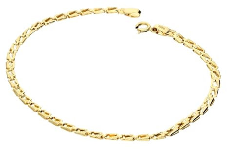Echter 585 Gold ARMBAND, Gelbgold, 18,5 cm Lang, 14 Karat, inkl. Schmucketui