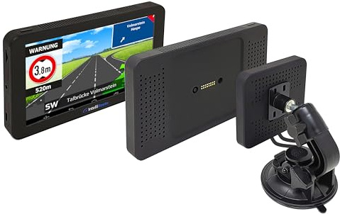 CARGUARD IntelliRoute TR8040 Système de navigation pour camion avec support magnétique actif, mises à jour Wi-Fi, caméra de recul, parkings de camion, alarme en direct