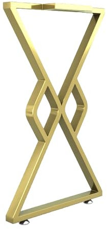Tischbein Metall Möbelfüße Für Sitzbank, Tischkufen, Industrial Tischgestell Tischkufen, Tischuntergestell, Tischbeine Bodenschoner, Tischbeine Für DIY Sitzbank, Esstische ( Color : Gold , Size : 72x6