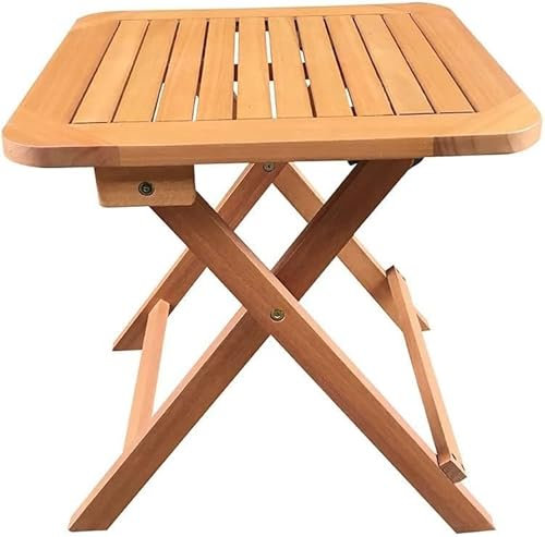 Bricoutlet - Tavolo Pieghevole quadrato 45x45cm cm in Legno Richiudibile da Giardino, Pieghevole d'Appoggio, Legno, Salvaspazio, Ideale per Balcone, Terrazzo, Tavolino pieghevole da esterno PIC NIC