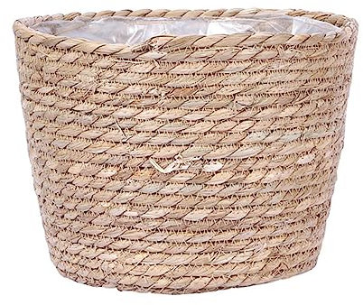 BESPORTBLE 2stücke Dekorativer Strohwaren-pflanzkorb Für Innenräume Handgemachter Blumentopf Aus Seegras Für Elegante Hausdekoration Für Sukkulenten Und Pflanzen Und Langlebig