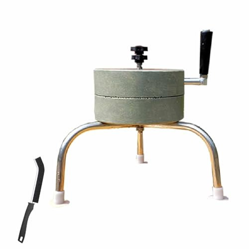 Molino de café Manual Molinillos de café Chinos manuales con Cepillos de Limpieza, Molino de Piedra para Cebada Especias Almendras Avena, Grueso Ajustable Cocina Pulverizador de Hierbas y Semillas de